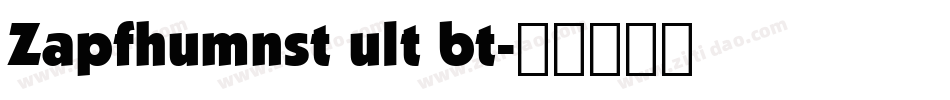 Zapfhumnst ult bt字体转换